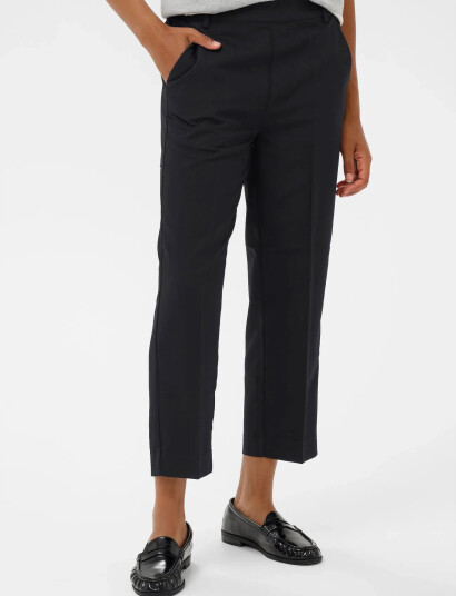 Kaffe Kasakura Hw Cropped Pants - Black - 34