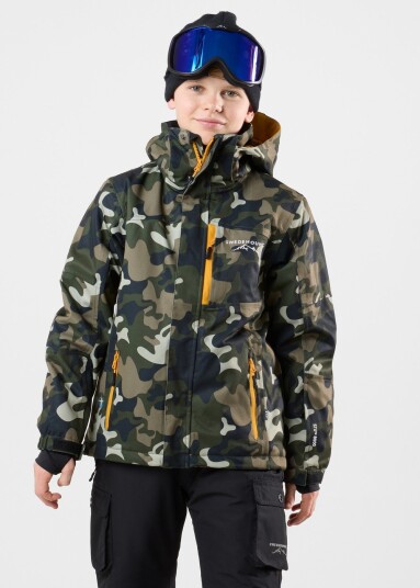 St. Anton Jacket Jr Green Camouflage/Mustard Yello 164 Skijakker St. Anton Jacket Jr Green Camouflage/Mustard Yello 164 Skijakker