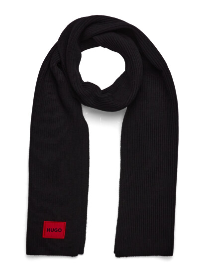 HUGO Saffa_Scarf - Black - ONE SIZE HUGO Saffa_Scarf - Black - ONE SIZE