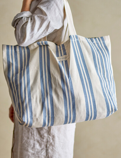 Bloomingville Trina Shopping Bag Blue 40X47X16CM