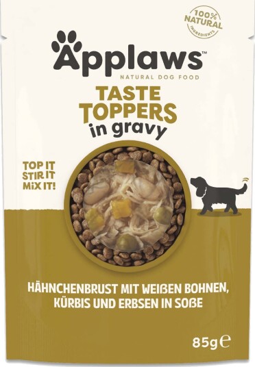 Applaws Våtfôr Taste Toppers I Saus Erter Gresskar & Hvite Bønner Kylling 12 X 85 G Applaws Våtfôr Taste Toppers I Saus Erter Gresskar & Hvite Bønner Kylling 12 X 85 G