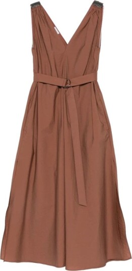 Brunello Cucinelli Dame Kjoler Brun M,