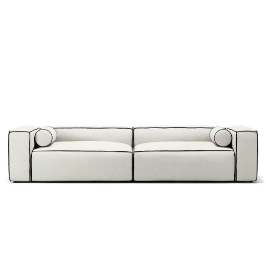 Decotique Grand Hue 4 Seter Sofa Steam White / Mine Graphite