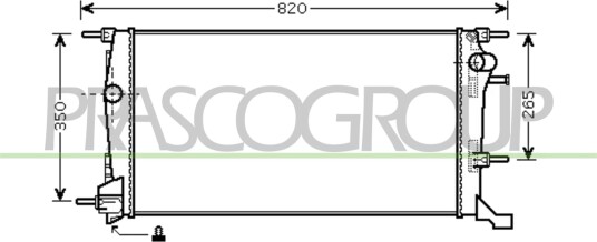 PRASCO RN424R001 Radiator motorkjøling PRASCO RN424R001 Radiator motorkjøling