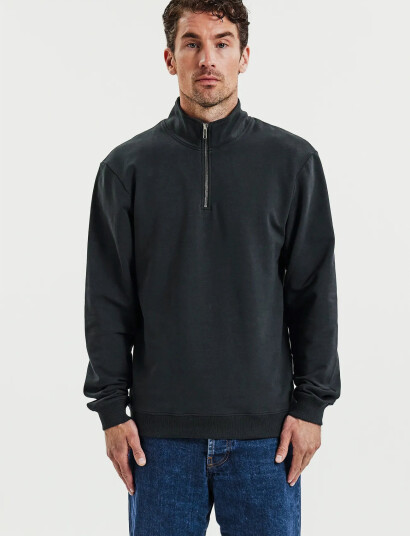 Bread & Boxers Half Zip - Grey - L