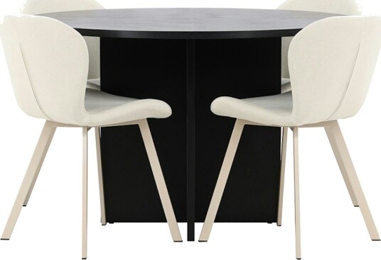 Spisegruppe Venture Home Strada Ø120 cm med 4st Lilja Spisestoler
