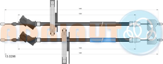 ADRIAUTO 13.0296 Tautrekk håndbremse