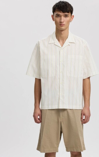 Annarr Anrrex Stripes Ss Shirt Cream S Annarr Anrrex Stripes Ss Shirt Cream S