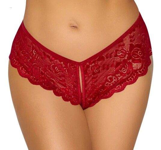 Red crotchless lace panty Red crotchless lace panty