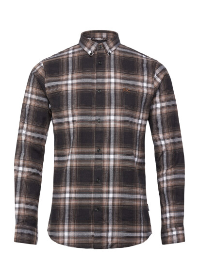 Lindbergh Brushed Checked Shirt L/S Multi/patterned XXL