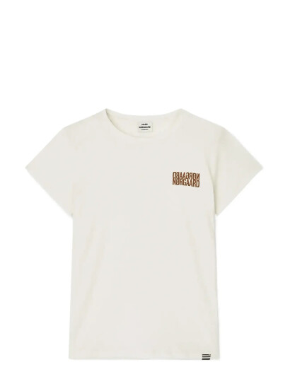Mads Nørgaard Single Cotton Tuvina Mini Mirror Tee Cream 116