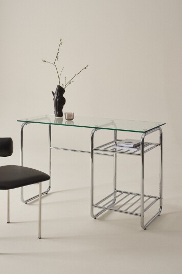Jotex Skrivebord 50x120 Cm Krom/glass WALLE 1733560020
