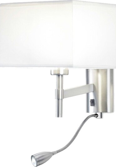 Bristol Vegglampe Med Separat LED Leselys  Satin