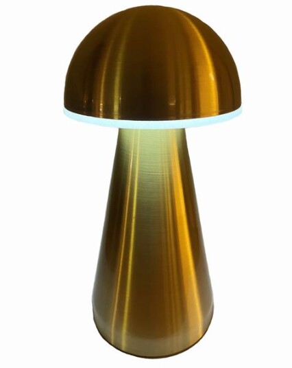 Homeline bordlampe "sopp" gull oppladbar 420009