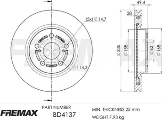 Bremseskive FREMAX BD-4137