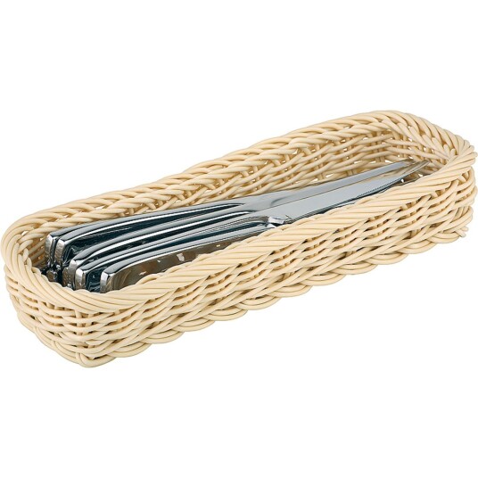 Aps Bestikkurv Economic rektangulær; 27x10x5 cm (LxBxH); Beige