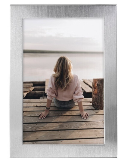 Hama 00193111 Enbildsram Gjuten Aluminium Silver Bord Vägg 15 X 20 Cm Rektangulär