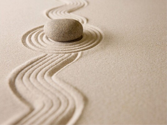 Fototapet Zen Sand Hage 350x270 - Artgeist sp. z o. o.