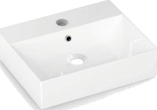 Bathco Bruselas Toppmontert Servant 50x42x13,5 cm, med overløp, Hvit