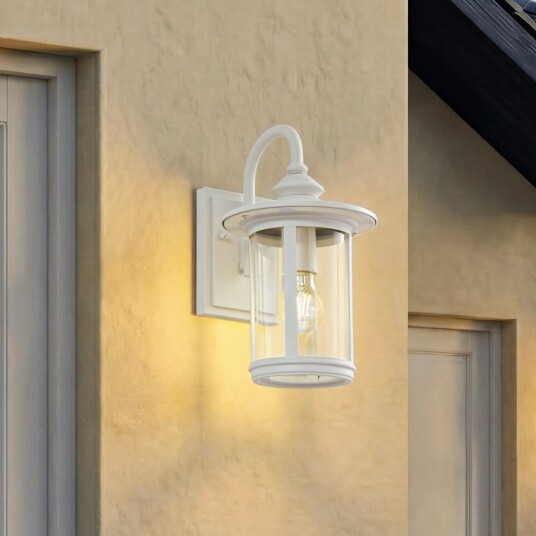 Utelampe Lindby Zayn dimmbar Hvit Balkong Aluminium Antikk 19.2 33.4 Hvit