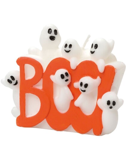 Boo! Stearinlys med Spøkelser 9x11 cm