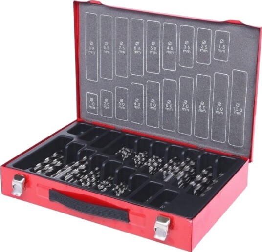 Ks Tools 330.2640, Drill, Drill Bit Set, Høyrehåndsrotasjon, Metall, Plast, Tre, 118°, Ground High-Speed Steel (Hss-G) Ks Tools 330.2640, Drill, Drill Bit Set, Høyrehåndsrotasjon, Metall, Plast, Tre, 118°, Ground High-Speed Steel (Hss-G)