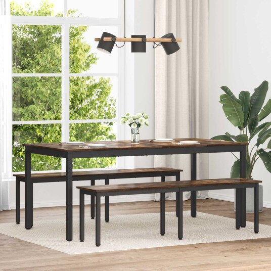 vidaXL benk Røyk Eik 160 x 35 x 45 cm Konstruert tre vidaXL benk Røyk Eik 160 x 35 x 45 cm Konstruert tre