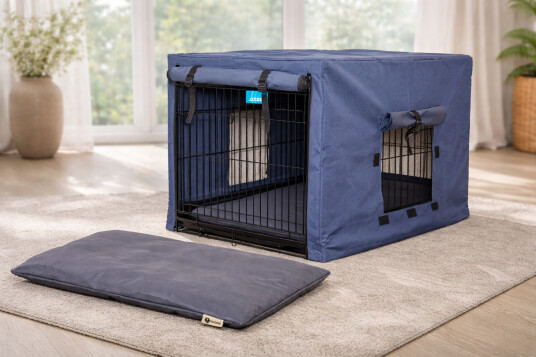Ozami Sammenleggbart Stålbur for Hund Svart 78 x 49 x 56,5 cm Ozami Sammenleggbart Stålbur for Hund Svart 78 x 49 x 56,5 cm