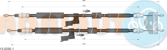 Tautrekk, håndbremse ADRIAUTO 13.0250.1