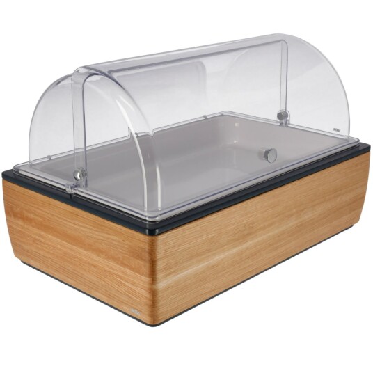 VEGA Buffetsystem komplett Montana eik 6,5 cm melamin hvit GN 1/1; Størrelse GN 1/1, 57x36.5x27.4 cm (LxBxH); Eik/Transparent/Hvit; Rektangulær