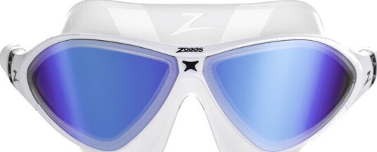Zoggs Horizon Flex Mask Titanium Clear/White/Mirrored Blue