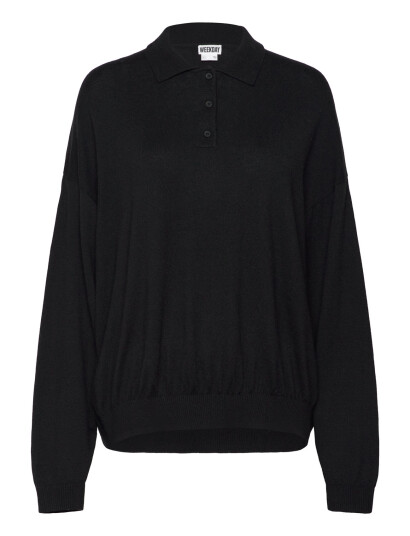 Weekday Piké Sweater - Black - S Weekday Piké Sweater - Black - S