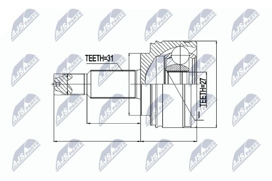 Nty Drivknute drivaksel NTY NPZ RE 041