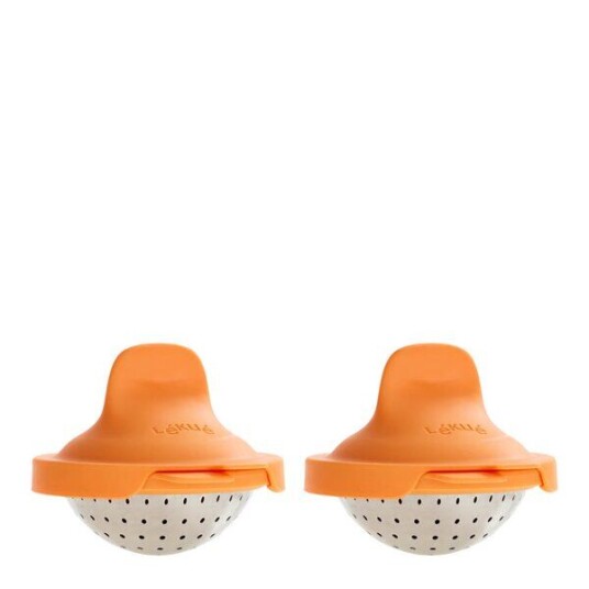Lékué 2-pk Eggposeringsformer i Silikon - Oransje for Perfekte Posjerte Egg