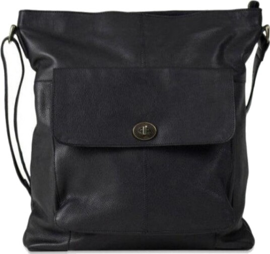 Re:Designed by Dixie 1656 Urban stor skulderveske i skinn Svart