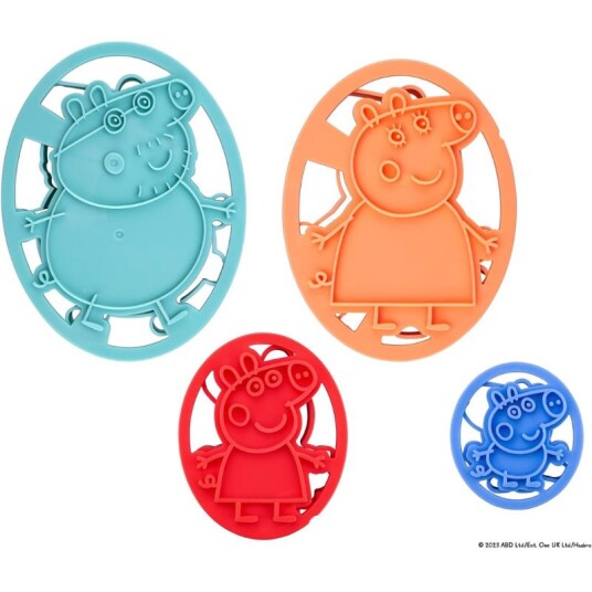 Peppa Gris Utstikkere Med Embosser Sett/4 Peppa Gris Utstikkere Med Embosser Sett/4