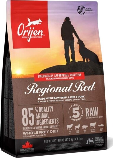 Orijen Hundefôr Regional Red Tørrfôr med Lam og Storfe 2 kg