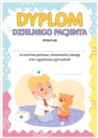 Learnhow Diplom A5 For Den Tapre Pasienten   Liten Lege 10 Stk