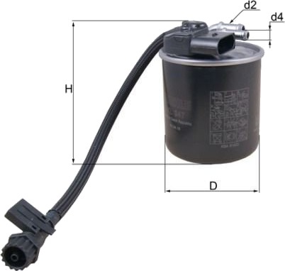 Drivstoffilter MAHLE ORIGINAL KL 947