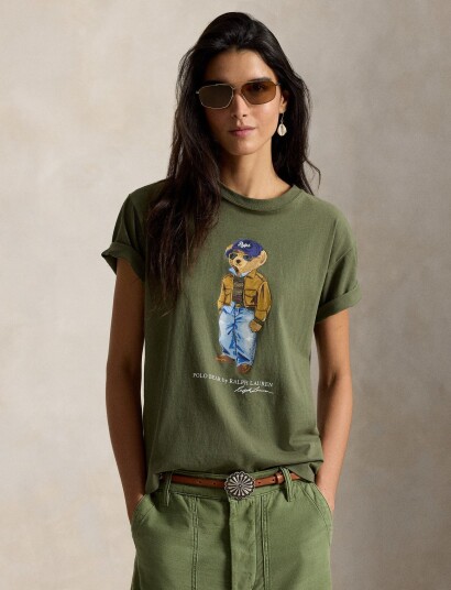 Polo Ralph Lauren Polo Bear Cotton Jersey Tee Khaki green S