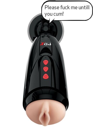PDX Elite Dirty Talk Starter Stroker      - Beige