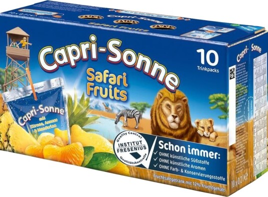 10 x 200ml Capri Sun Safari Fruits Capri Sonne