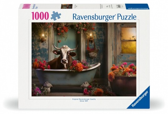 Ravensburger 12000782 Puslespill 1000 brikker Kuh i Badekar Ravensburger 12000782 Puslespill 1000 brikker Kuh i Badekar