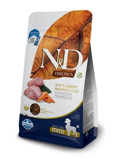 Farmina N&D Mini hundemat med lam, spirulina og gulrot - 2 kg