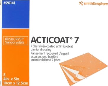 Acticoat 7 sølvbandasje 10cmx12,5 cm 5 stk