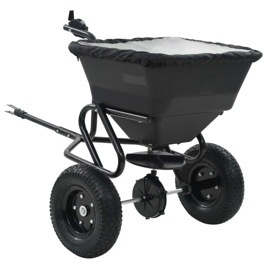 vidaXL Bakre saltspreder PVC og stål 125x74x79 cm 45 L vidaXL Bakre saltspreder PVC og stål 125x74x79 cm 45 L