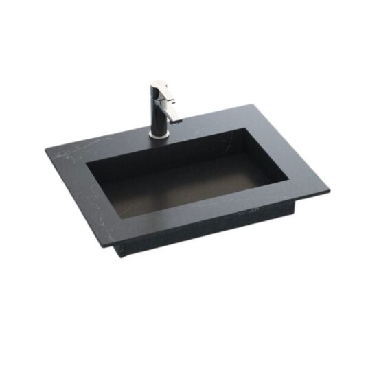 Dansani Inzo Angular D45,50cm Silestone Charcoal Soapstone 60-79cm