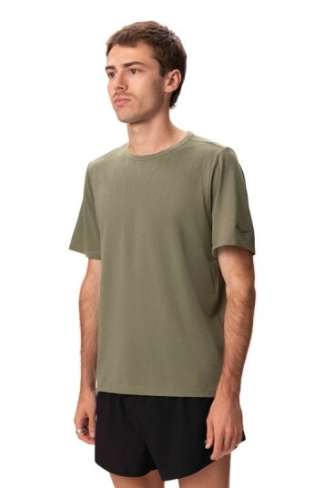 Saucony Stopwatch Short Sleeve Men Olivine Heather