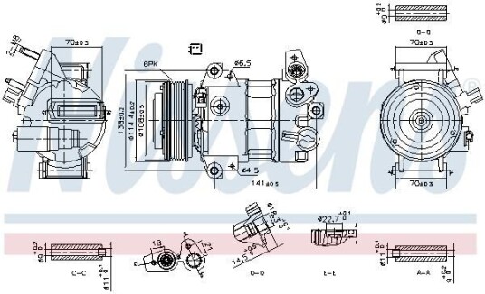 AC kompressor NISSENS 890786