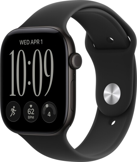 Apple Watch Series 12 46mm GPS (svart aluminium/svart Sport Band) S/M